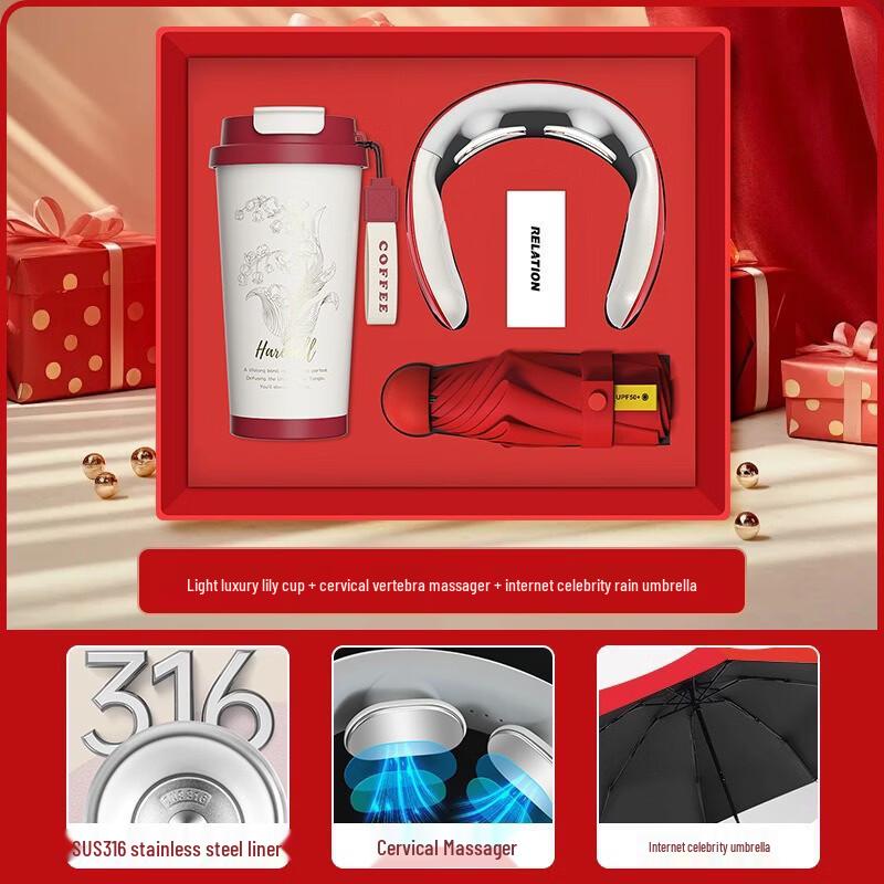 Luolai Lily of the Valley Red 3-piece Gift Set