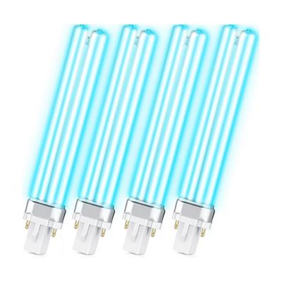 Frische 4 Stück UV UV-C-Lampen 9W G23 Sockel Ersatzlampen für Außen-Teichklärer-Lampen Kompatibel mit UVE9 CF400 CF500