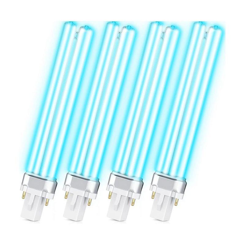 

Fresh 4Pcs UV UV-C Light Bulbs 9W G23 Base Replacement Bulb For Outdoor Pond Clarifier Lamp Compatible With UVE9 CF400 CF500