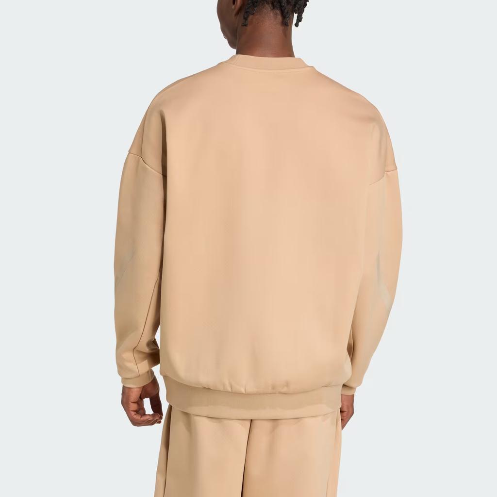 adidas Long Sleeve Crew Neck Loose Sweatshirt Men Sweatshirt Warm-Sandstone JW4750