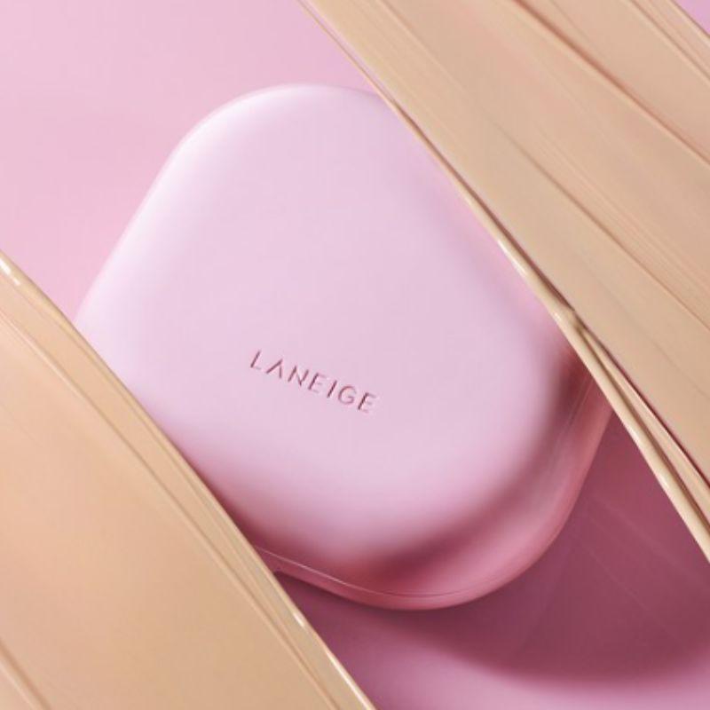 LANEIGE Neo Cushion Glow Double Cushion Set 15g + Refill 15g X 2 Radiant Glow Foundation Cushion Long Lasting Coverage Available In 2 Shades