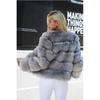 New Fashion Fox Hair Imitation Coat Women's Thermal Slim Coat