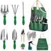11Pcs/Set Small Spade Garden Tool Set Loosen Soil with Storage Tote Bag Bonsai Tools Effort-saving Digging Weeding
