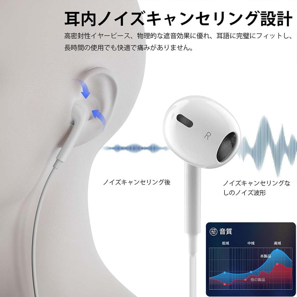 Wired Noise With Calls High Clear Volume Deep Stereo Compatible with Conferences of Earphones, Earphones, 3.5mm Jack, Cancelling, Microphone,