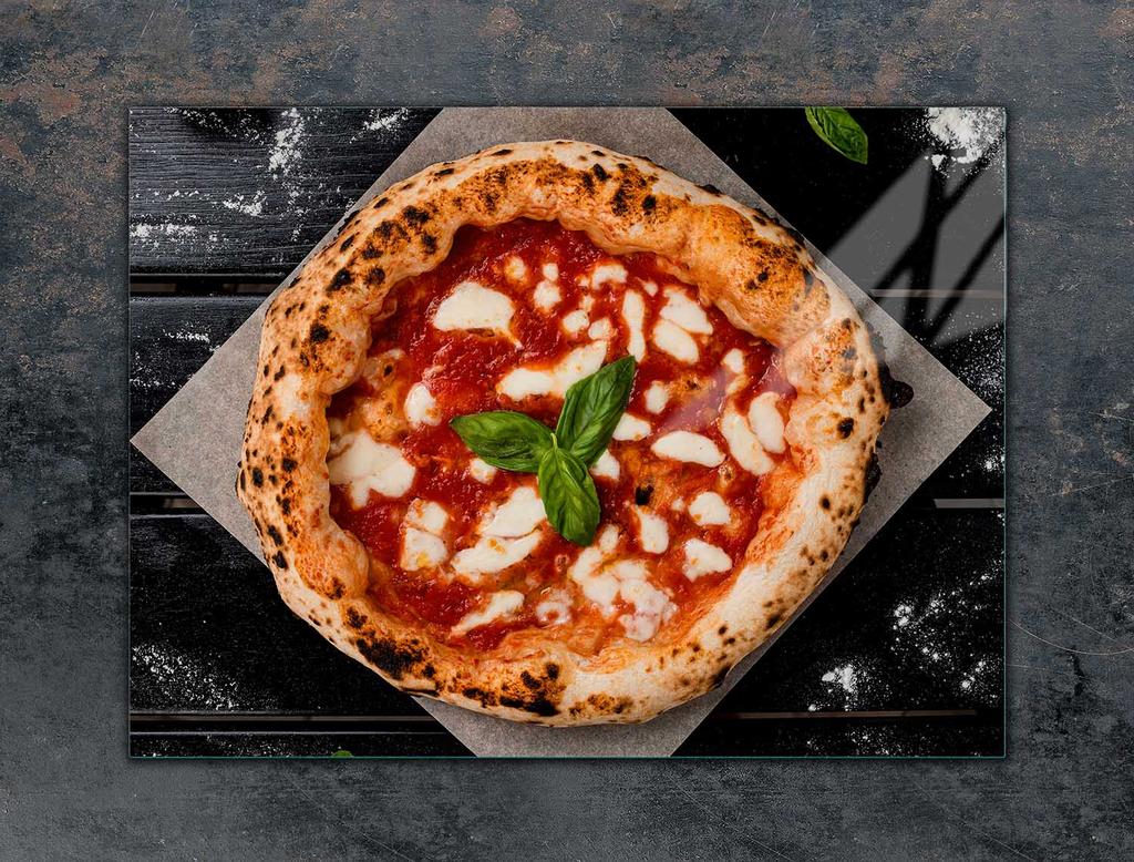 SZKLANA PŁYTA OCHRONNA NA KUCHENKĘ 70x52 PIZZA