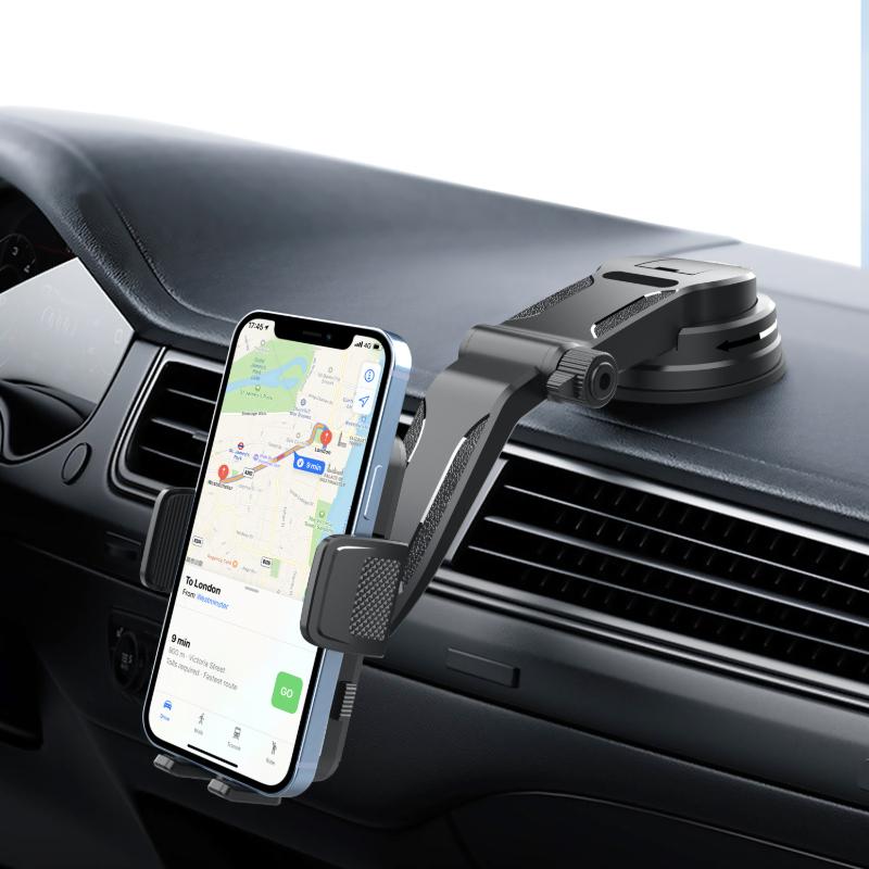 Car Phone Holder Windshield Dashboard Suction Mount 360° Telescopic Arm Universal Stand for iPhone Samsung Huawei GPS