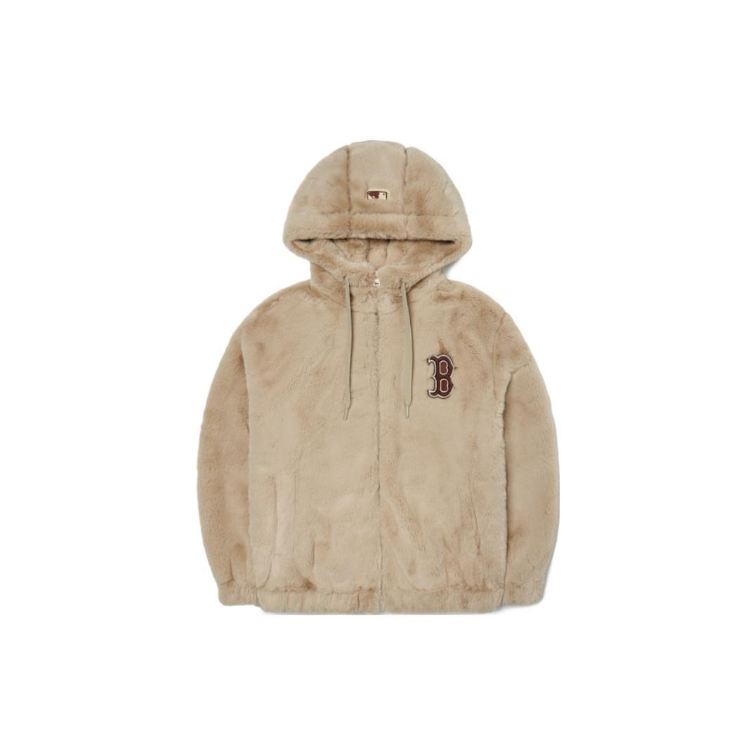 MLB Velvet Jackets Unisex Khaki Hooded Moderate 3AFDB0926-43BGS S