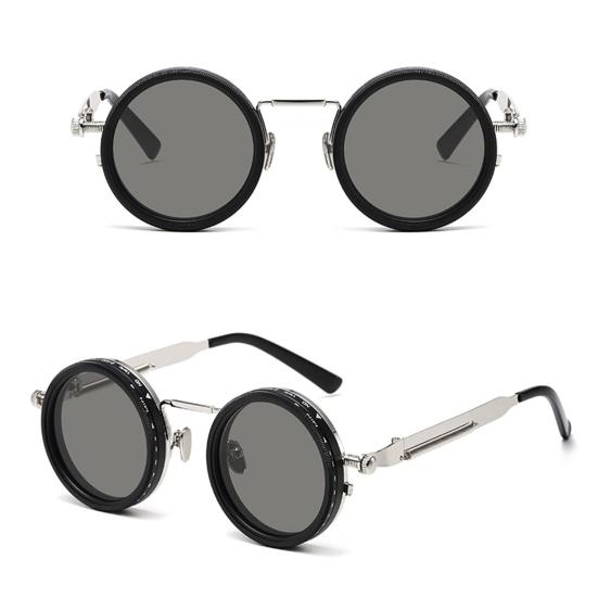 Adjustable Tint Polarized Sunglasses 1-9 Gear Round Glasses with ND Filter Lenses for Men UV Protection Eyewear for Beach Travel