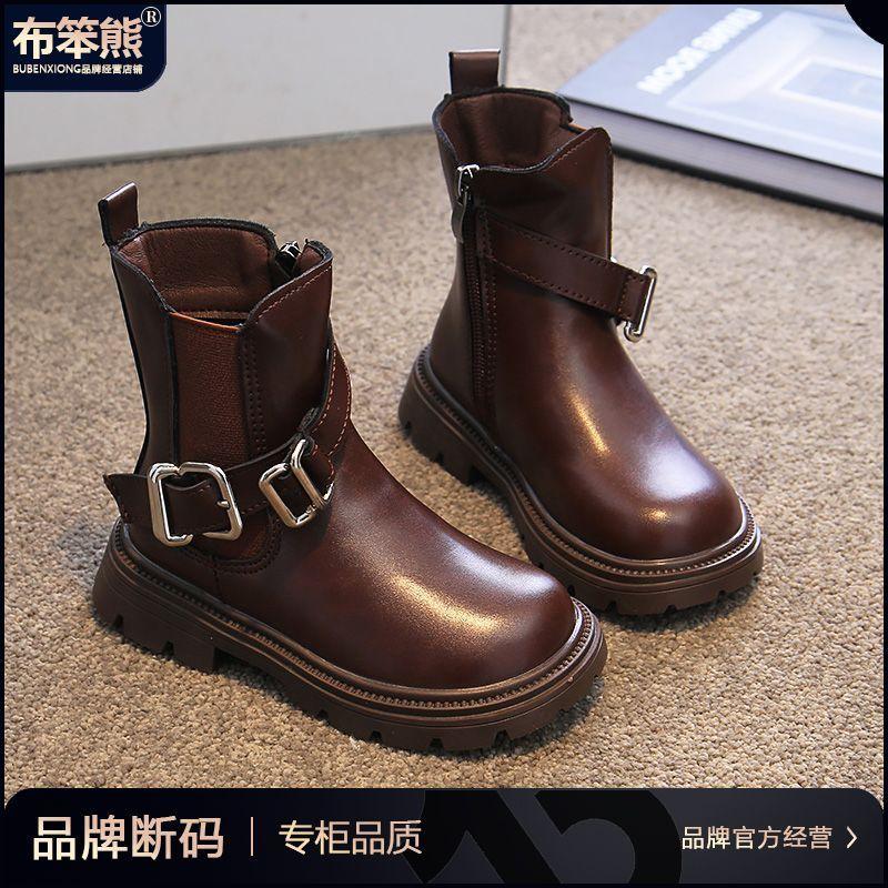 Children's winter shoes boots new girls and girls boots 2025 autumn and winter thickened children's boots