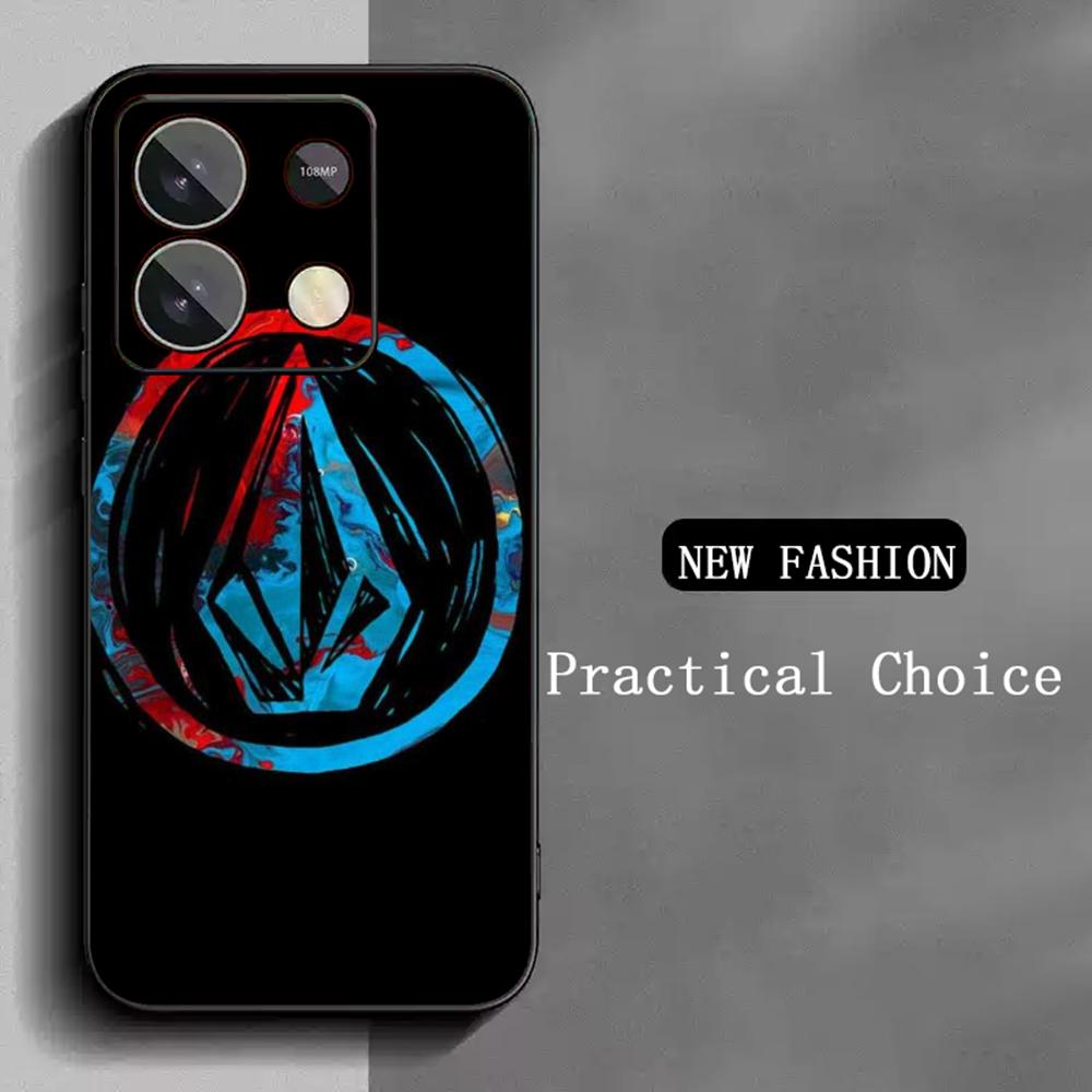 

Stylish fashion V-vol-coms fashion logo Phone Case For Redmi Note 14 13 12 11 Pro Plus S 5G 14C A3 Soft Black Phone Cover Redmi Note 14 Pro+ 5G (Global)
