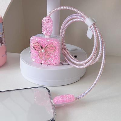 Pouzdro 3D nabíječky pro Apple 18W 20W nabíječka Kryt adaptéru Objímka Silikonové pouzdro Navíječka kabelu Navíječka kabelu pro příslušenství k iPhonu