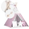 Tenda Tipi Nukido per Bambini con Luci - Rosa con Stelle