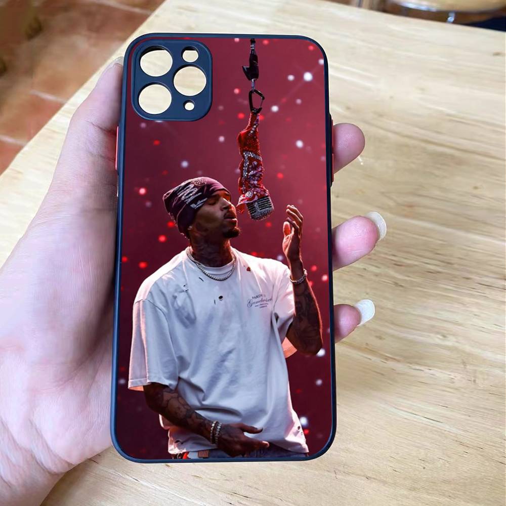 C-Chris Brown 11 Mattes Cover Handyhülle Für iPhone 16 15 14 11 12 13 Mini Pro Max X XR XS stoßfest