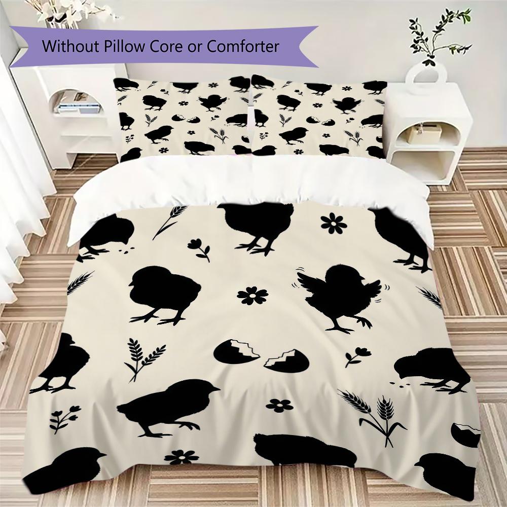 Line Art Sheep Pattern Bedding uilt Set uilt Cover Pillowcase Home Decoration Birthday Gift (1 * duvet cover + 2 * pillowcase without core)