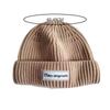 New Letter Label Baby Beanie Cap Warm Solid Color Toddler Knitted Hat Windproof Winter Cap Autumn Winter