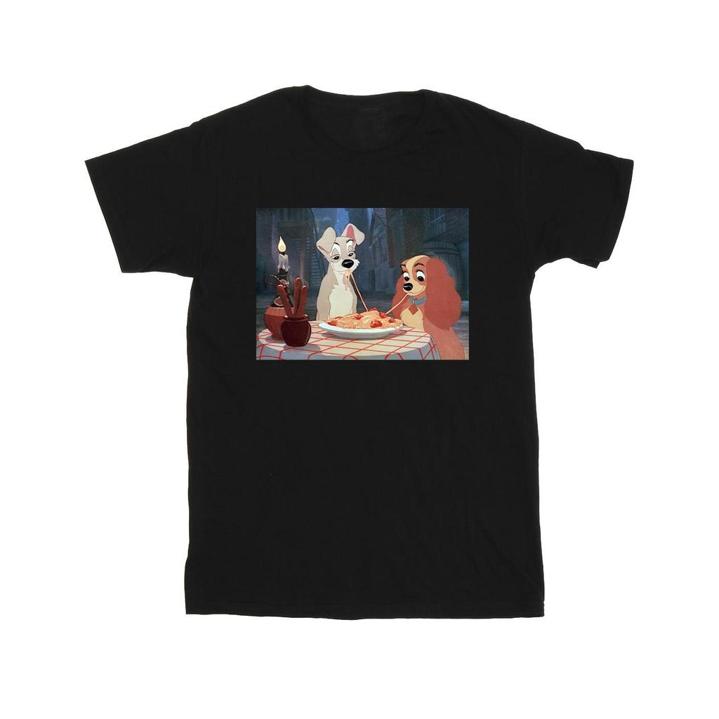Disney Mens Lady And The Tramp Spaghetti Photo T-Shirt