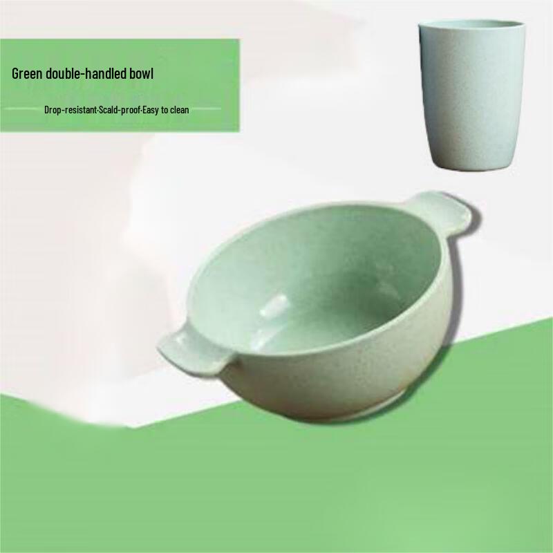 Wheat Straw Kids Feeding Bowl & Cup Set