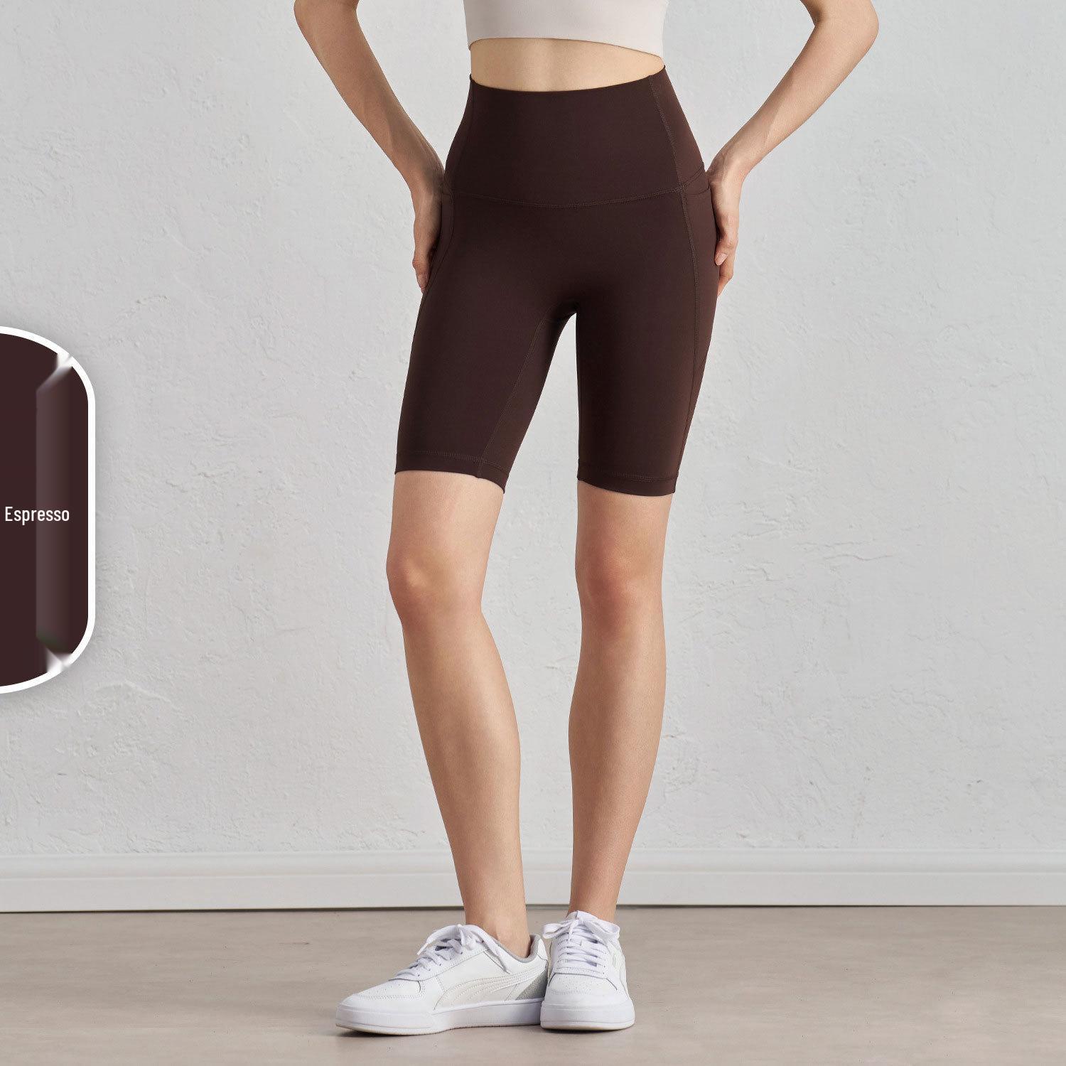 Женские велосипедные шорты с высокой талией и карманом - Спортивная и йога-экипировка без стеснения M