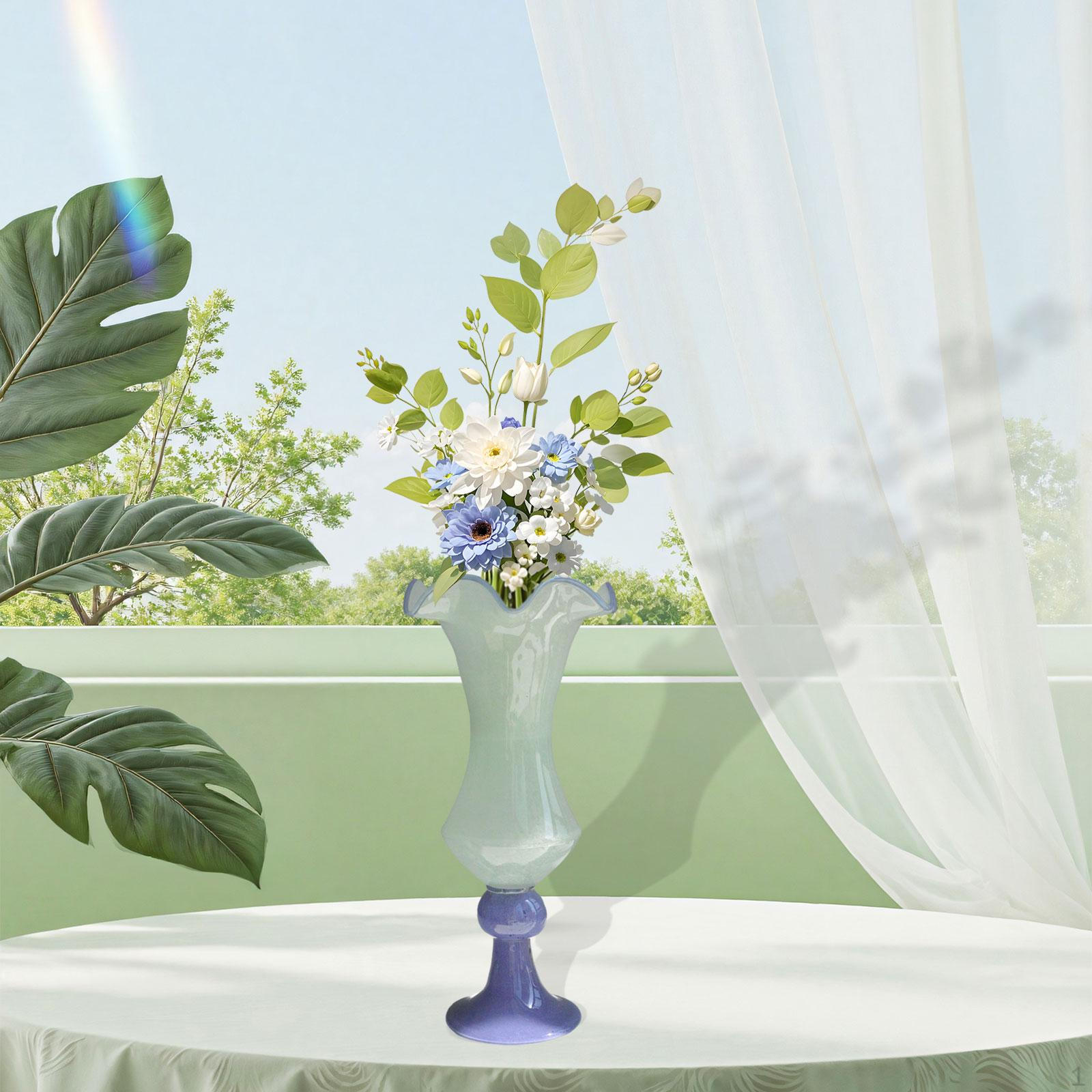 

Flowerpot Glass Vase Art Piece for Indoor Office And Garden Use зелёный