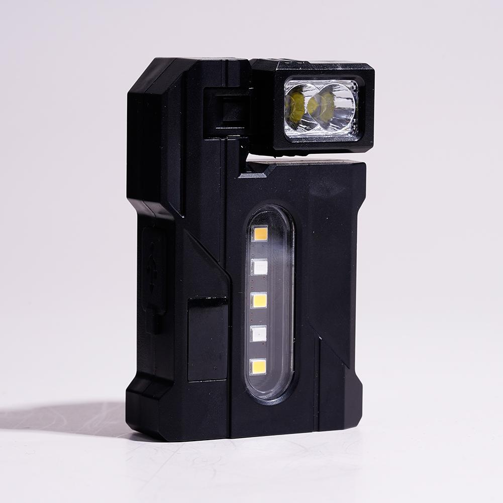 MultiFunction Portable Work Light EDC Flashlight With Charging Cable Portable Pocket Mini Light Double Light For Outdoor Camping