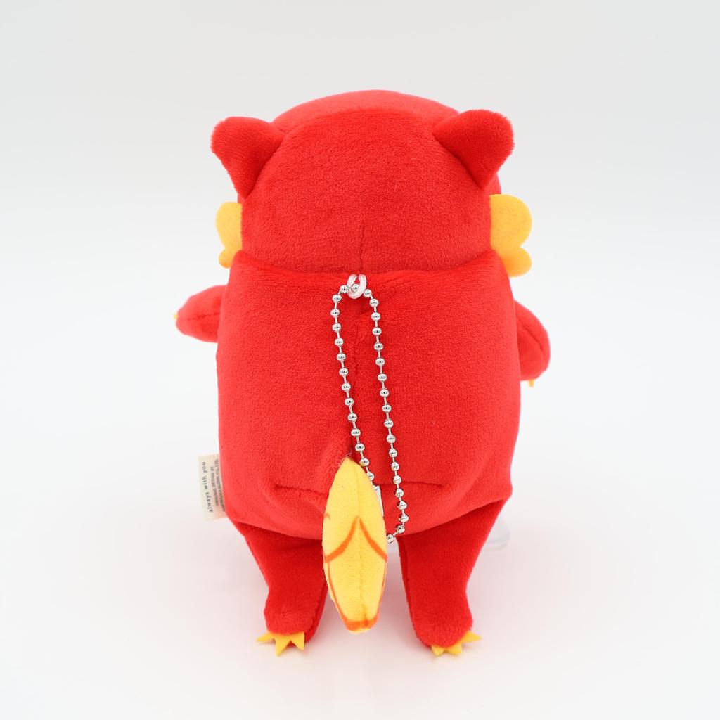 Mochi Shisa Red Plush Toy (Mini M) - Okinawa Shisa, Cute and Squishy Plush Toy, Ornament, Entrance Mascot, Okinawa Souvenir, Animal, Classic (Red,