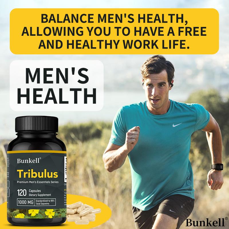 Tribulus terrestris extraktkapslar 1000 mg, energistödstillskott 120 kapslar