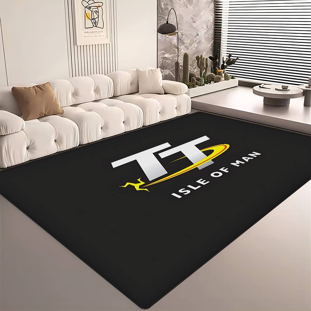 Tappetino da Pavimento per Moto I-Isle Of Man TT Stile INS Morbido per Pavimento Camera da Letto Casa Lavanderia Antiscivolo Tappeti per la Casa