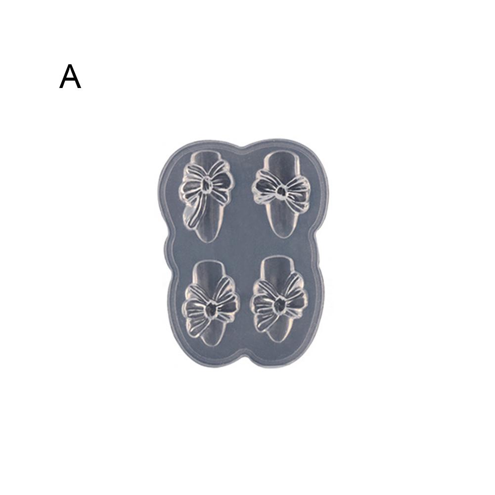 Decoração Escultura de Unha Laço Coração Unha Amor Ornamento Estêncil de Estamparia