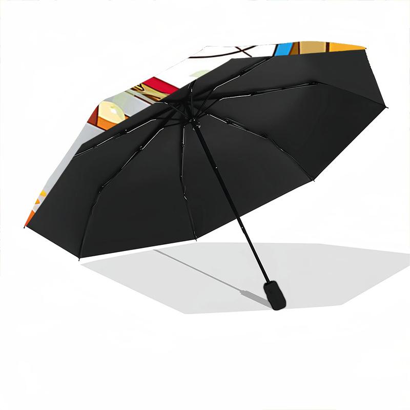 1pc Doraemon's Halloween Adventure Pattern Umbrella, Fashionable, Personalized, High-Value Folding Umbrella, a Must-Have for Summer, 8-Rib Durabl