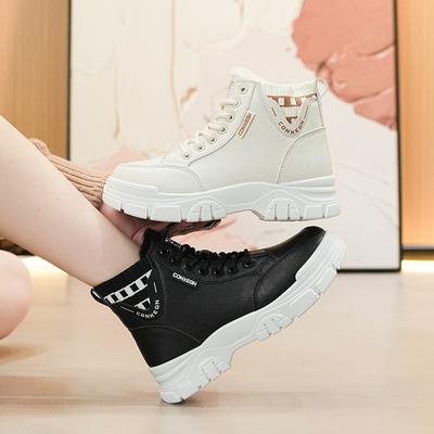 Nuove scarpe invernali alte in cotone ins studentesche con plateau in velluto sportive stivali da neve H