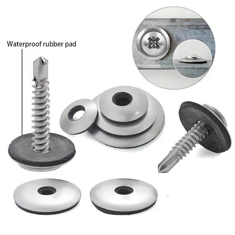 200pcs Waterproof rubber gasket, adhesive sealing ring, rubber gasket for safety joints, drill tail screw gasket