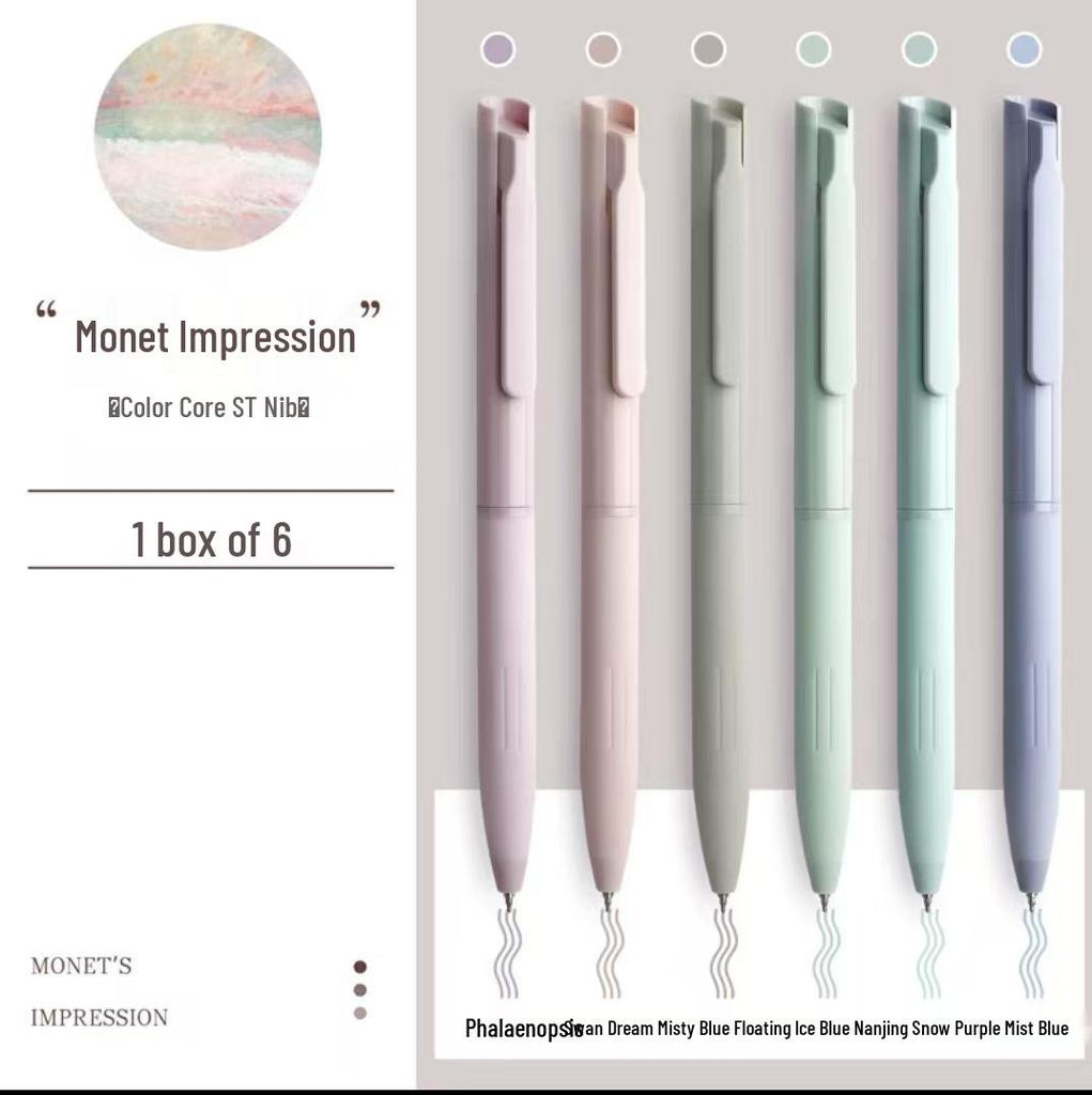 Morandi Series Push-Type Gel Pens - Japanese Style Student Set for Journals