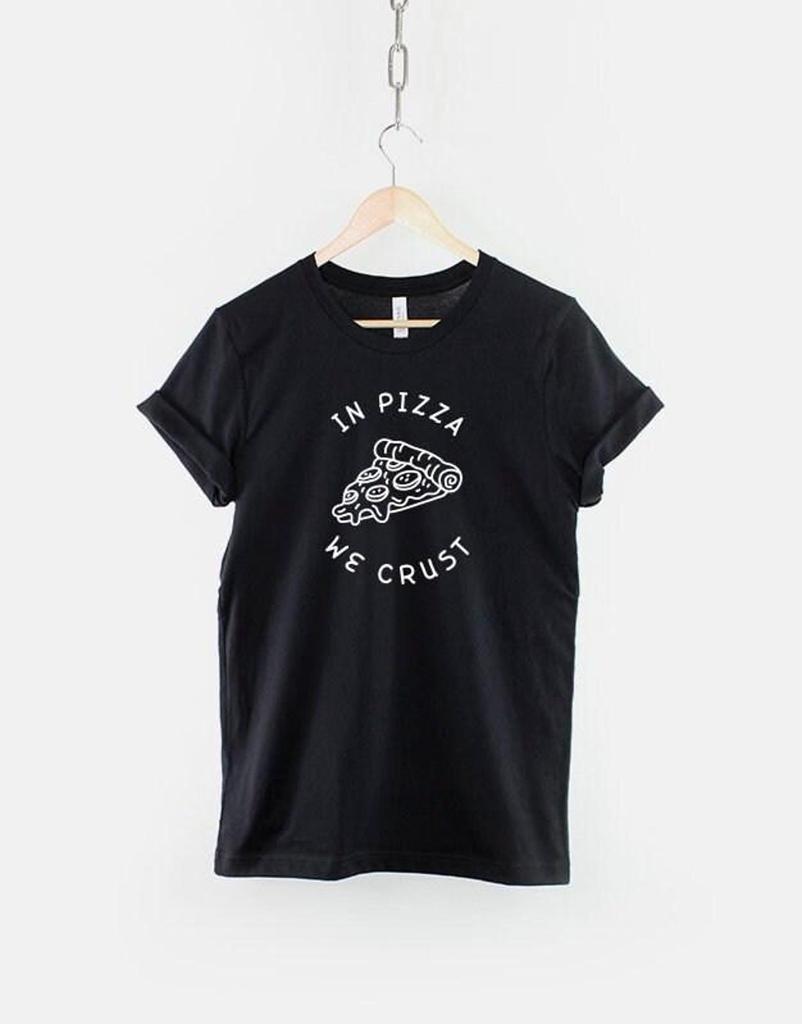 Vegan Pizza Shirt, In Pizza We Crust T Shirt, Funny Vegan Foodie Tee, Gift for Plant Based Lover