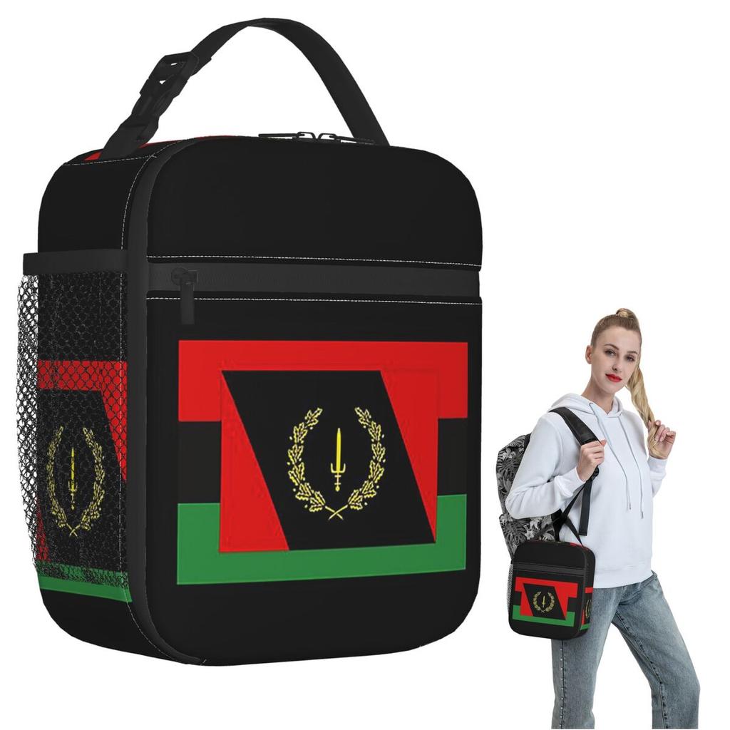 Copy Of Black American Heritage Flag Insulated Lunch Bag for Women Kids Leakproof Food Boxes Thermal Lunch Box Tote