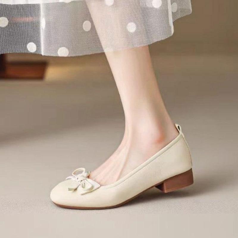 Talent sanfte Mary Jane Damenschuhe mit niedrigem Absatz Einzelne Schuhe Damen 2025 neu Frühling Rock Französische Fee Oma Schuhe