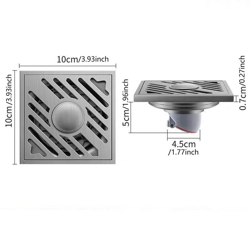 Portable Sturdy Stainless Steel Prevents Odor Shower Drain Set Corrosion Resistant and Easy to Cleaning Bathroom Use