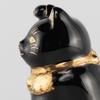 Seto Ware Black with Right Paw In Approximately 5cm In Diameter and 9cm In Mini Good Luck Made In Maneki-neko (beckoning Cat) Figurine, Gold, Height,