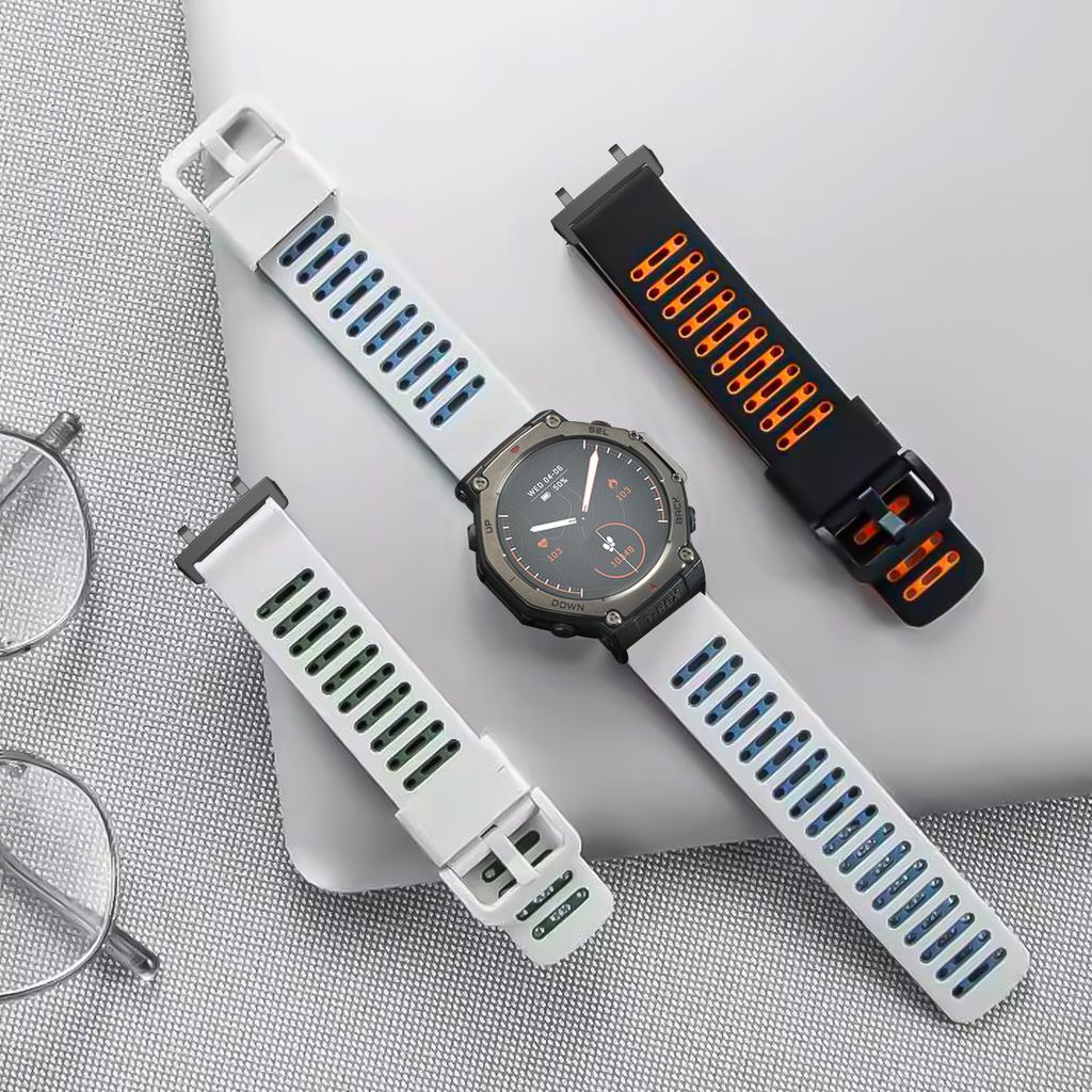 Breathable Silicone Band For Huami Amazfit T-Rex 3 2 Wrist Bracelet Colorful Strap For T-Rex/Pro Sport Watchband Belt Accessorie