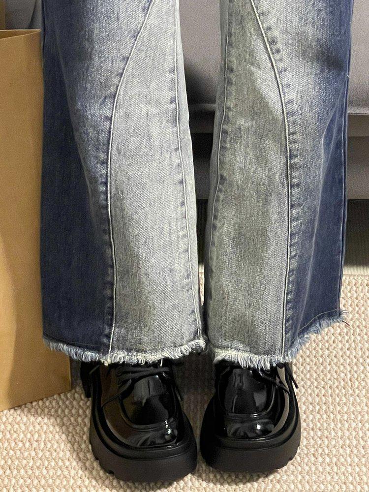 2025 Trendy Thick-Soled Women's Leather Shoes: British College Style, Height-Enhancing, Versatile, Ins-Japanese JK Fashion