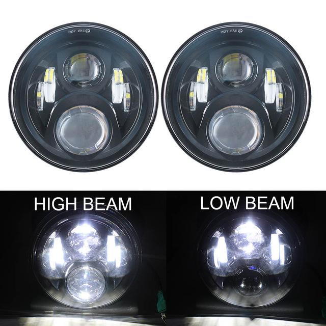 For Nissan Patrol Y60 Hummer H1&H2 Lada 4X4 7inch LED Headlight DRL For Jeep Wrangler TJ JK LJ CJ 7inch for Land Rover Defender