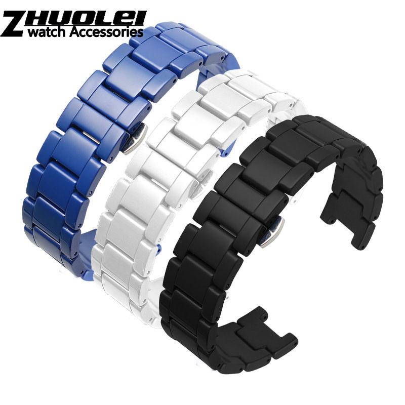 High Quality Ceramic Watchband for GC Watches Band Notched Ceramic Bracelet Fashion