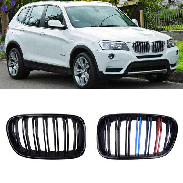 Paar Sport-Netz-Nierengitter vorne für 2010-2014 BMW X3 F25 Haube