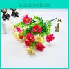 Silk Watergrass Chrysanthemum Spring Bouquet With 15 Blooms For Interior Decor