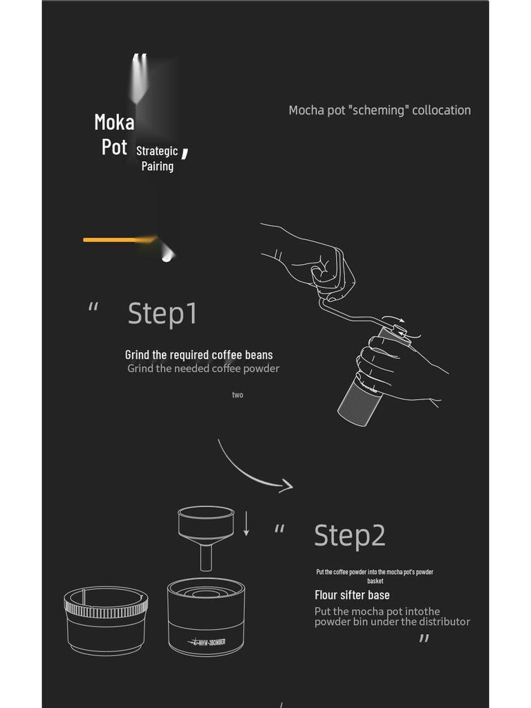 MHW-3BOMBER Cyclone Coffee Distributor and Anti-Splash Filling Tool for Single/Double Valve Coffee Makers