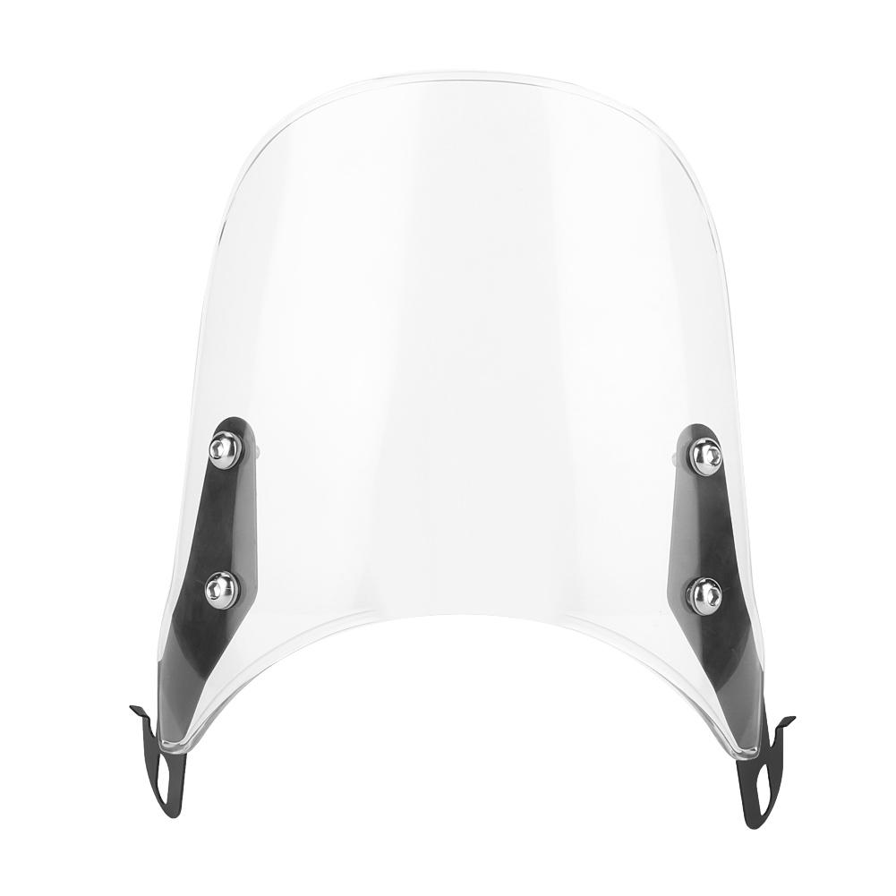 Windscreen Wind Deflector Motorcycle Suits 5 7  Round Headlights Windshield for YAMAHA(White)