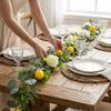 Greenery Artificial Lemon Garland Realistic Simulation Lemon Vine Faux Lemon Wreath  Outdoor Decor