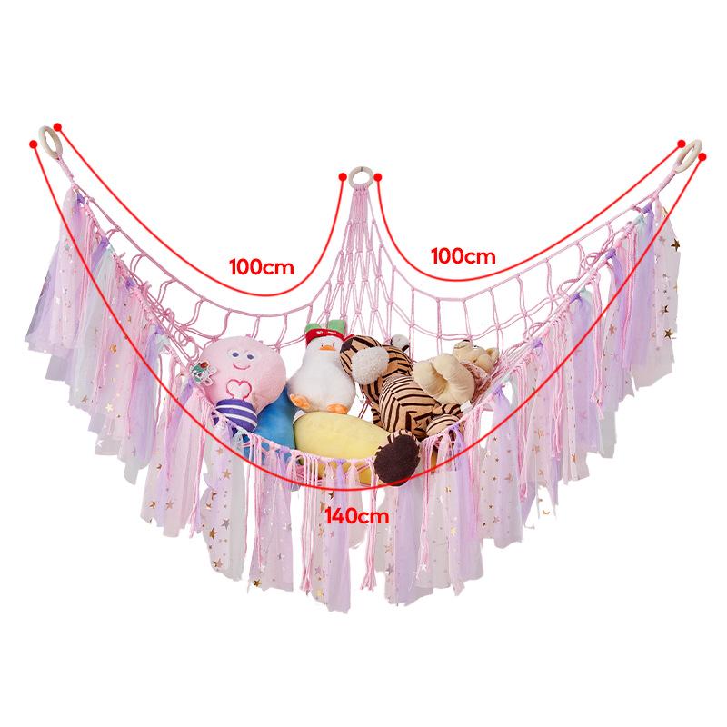 

Трикутна бавовняна мотузкова підвісна сітка: Зберігання та Декорація Плюшевих Іграшок