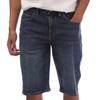 Men's Denim Leather Patch Shorts
