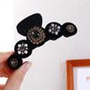 Velvet Winter Pearl Hair Clip Korean Ponytail Holder Hairgrip Crystal Shark Clip Women Hair Claws