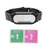 Uhrarmband Einfach Verstellbar Vollschutz Edelstahl Ersatzarmband für Mi Band 7 Schwarz